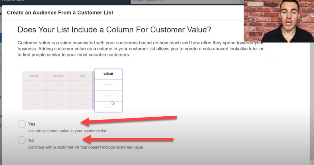 Customer value interface