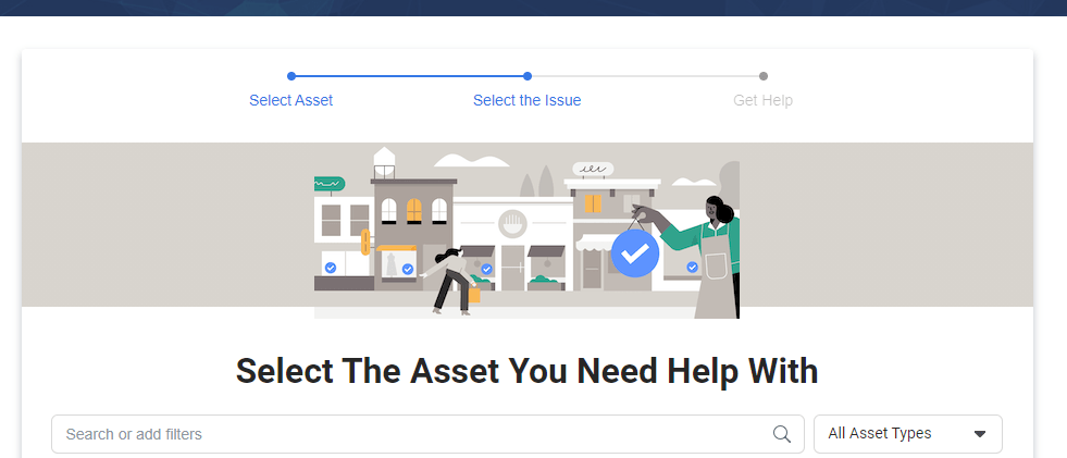 Select the ad account you need help with