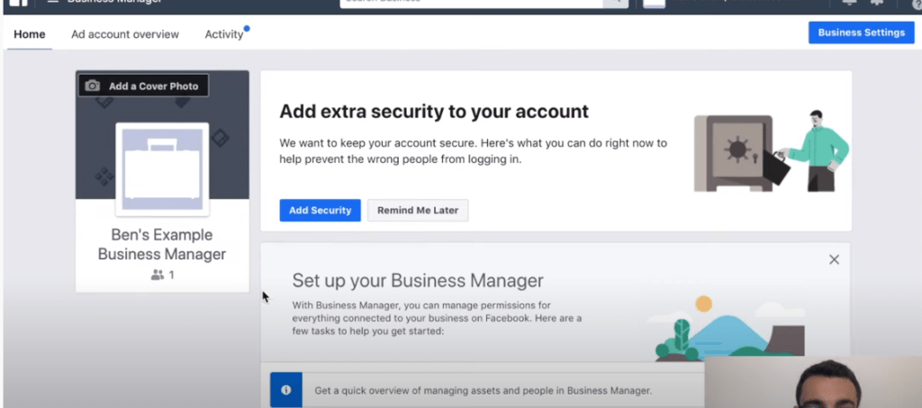 Adding security to Facebook ads manager