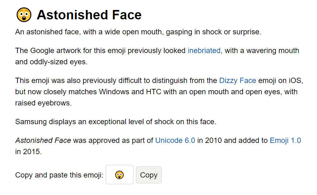 Emojipedia - Astonished Face