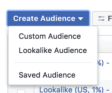 Create Facebook custom audience